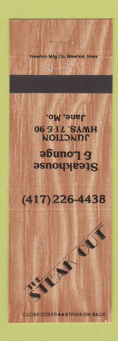 Matchbook Cover - The Steak Out Jane MO