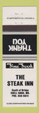 Matchbook Cover - The Steak Inn Shell Knob MO