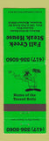 Matchbook Cover - Fall Creek Steak House Branson MO
