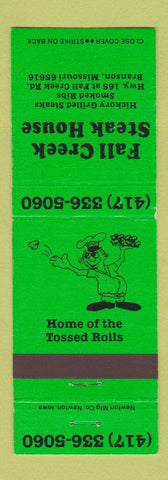 Matchbook Cover - Fall Creek Steak House Branson MO