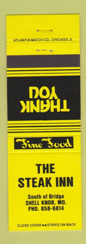 Matchbook Cover - The Steak Inn Shell Knob MO YELLOW
