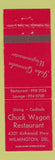 Matchbook Cover - Chuck Wagon Restaurant Wilmington DE