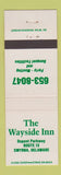 Matchbook Cover - Wayside Inn Smyrna DE