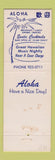 Matchbook Cover - Outrigger Hotel Waikiki Hawaii