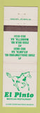 Matchbook Cover - El Pinto Mexican Restaurant Marietta GA