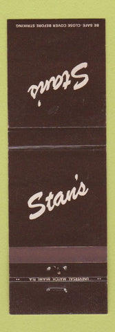 Matchbook Cover - Stan's Restaurant Fort Lauderdale FL WEAR