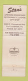 Matchbook Cover - Stan's Restaurant Fort Lauderdale FL WEAR