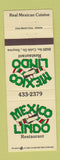 Matchbook Cover - Mexico Lindo Restaurant Mexican Smyrna GA