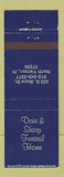 Matchbook Cover - Dove & Sharp Funeral Home North Vernon IN