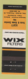 Matchbook Cover - Wix Filters Scott Farm Home Princeton IN