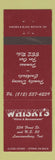 Matchbook Cover - Whisky's Restaurant Lawrenceburg IN
