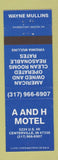 Matchbook Cover - A and H Motel Centerville IN WEAR