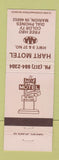 Matchbook Cover - Hart Motel Marion IN WEAR