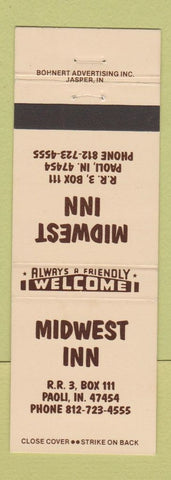 Matchbook Cover - Midwest Inn Paoli IN