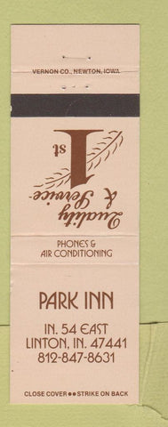 Matchbook Cover - Park Inn Linton IN
