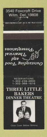 Matchbook Cover - Three Little Bakers Dinner Theatre Wilmington DE WEAR