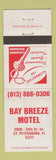 Matchbook Cover - Bay Breeze Motel St Petersburg FL WEAR