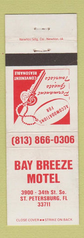 Matchbook Cover - Bay Breeze Motel St Petersburg FL WEAR