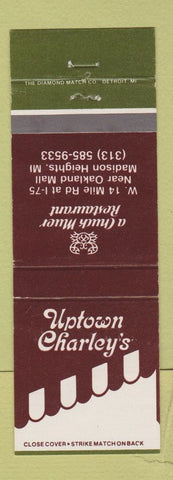 Matchbook Cover - Uptown Charlie's Restaurant Madison Heights MI