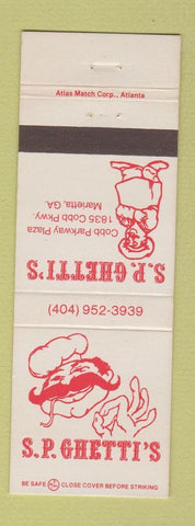Matchbook Cover - SP Ghetti's Italian Restaurant Marietta GA