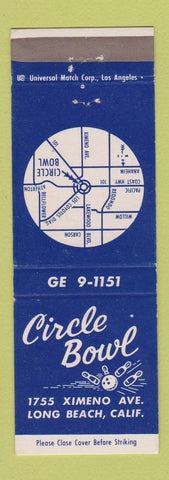 Matchbook Cover - Circle Bowling Long Beach CA