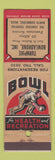 Matchbook Cover - Turnpike Bowling North Cambridge MA WEAR