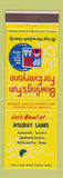Matchbook Cover - Holiday Lanes Bowling billiards BPAA