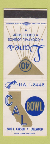 Matchbook Cover - Cal Bowling Lakewood CA