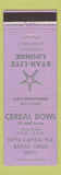 Matchbook Cover - Cereal Bowling AMF Battle Creek MI