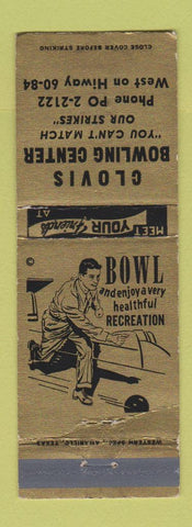 Matchbook Cover - Clovis Bowling Center NM? WEAR