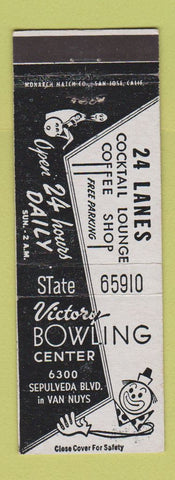 Matchbook Cover - Victory Bowling Center Van Nuys CA