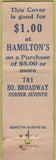 Matchbook Cover - Hamilton Diamond Co Los Angeles CA WORN