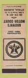Matchbook Cover - Brown's Motor Court Texaco oil gas Attalla AL