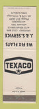 Matchbook Cover - J&S Texaco oil gas Mohawk Tires