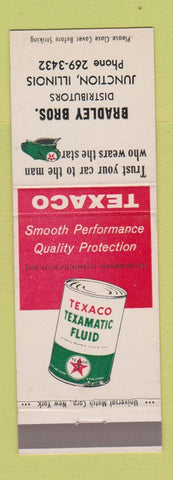 Matchbook Cover - Texaco oil gas Bradley Bros Junction IL