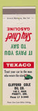 Matchbook Cover - Texaco oil gas Clifford Cole Piggott AR