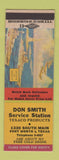 Matchbook Cover - Don Smith Texaco oil gas Fort Worth TX WWII?