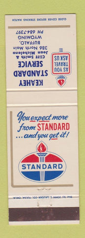 Matchbook Cover - Keahey Standard oil gas Buffalo WY