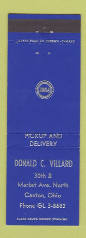 Matchbook Cover - Pure oil gas Villard Canton OH