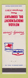 Matchbook Cover - Mobil oil gas Nevada Independent Oil