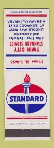 Matchbook Cover - Standard oil gas Twin City Mishawaka IN