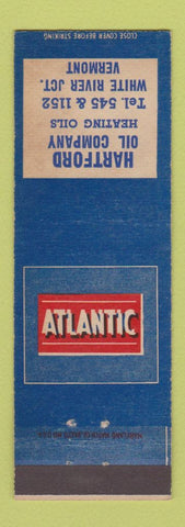 Matchbook Cover - Atlantic oil gas Hartford Oil White River Junction VT