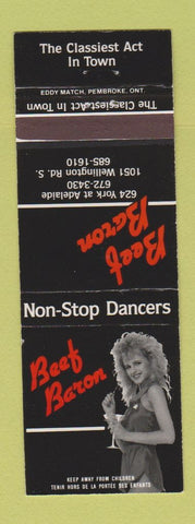 Matchbook Cover - Beef Baron Strip Club Canada girlie