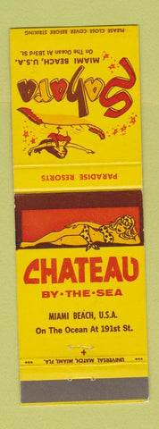Matchbook Cover - Chateau by the Sea Sahara Miami Beach FL girlie