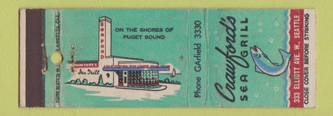 Matchbook Cover - Crawford's Sea Grill Seattle WA WEAR