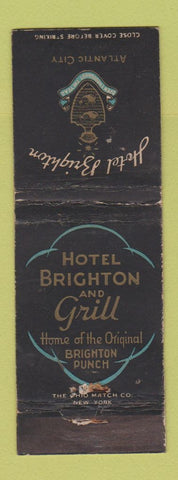 Matchbook Cover - Hotel Brighton and Grill Atlantic City NJ WEAR