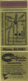 Matchbook Cover - California Motel Melbourne Australia