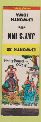 Matchbook Cover - Jay's Inn Epworth IA Hillbilly low phone #