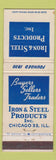 Matchbook Cover - Iron and Steel Products Chicago IL