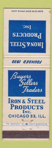 Matchbook Cover - Iron and Steel Products Chicago IL